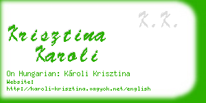 krisztina karoli business card