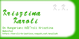 krisztina karoli business card